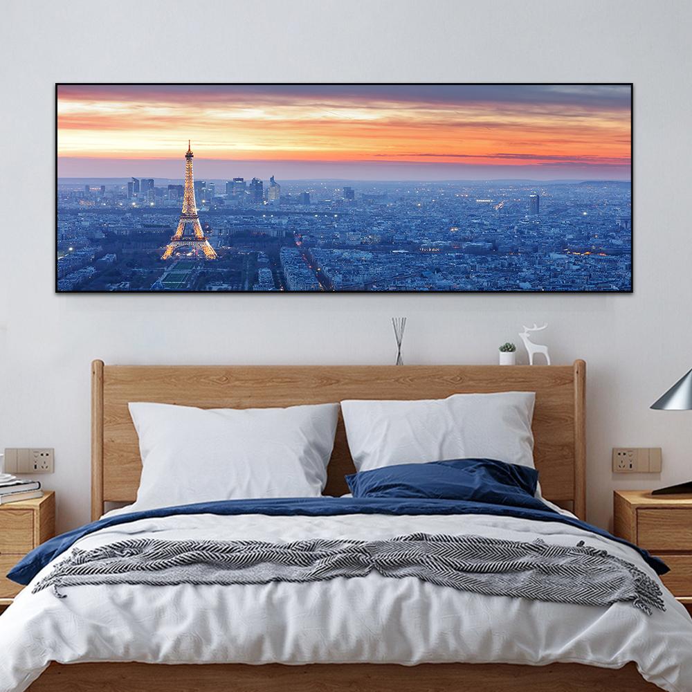 Paris Eiffel Tower Plakáty a obrazy Obraz na plátně Moderní krajina Obrazy na zeď Domácí dekor Architektura Cuadro Bez rámu