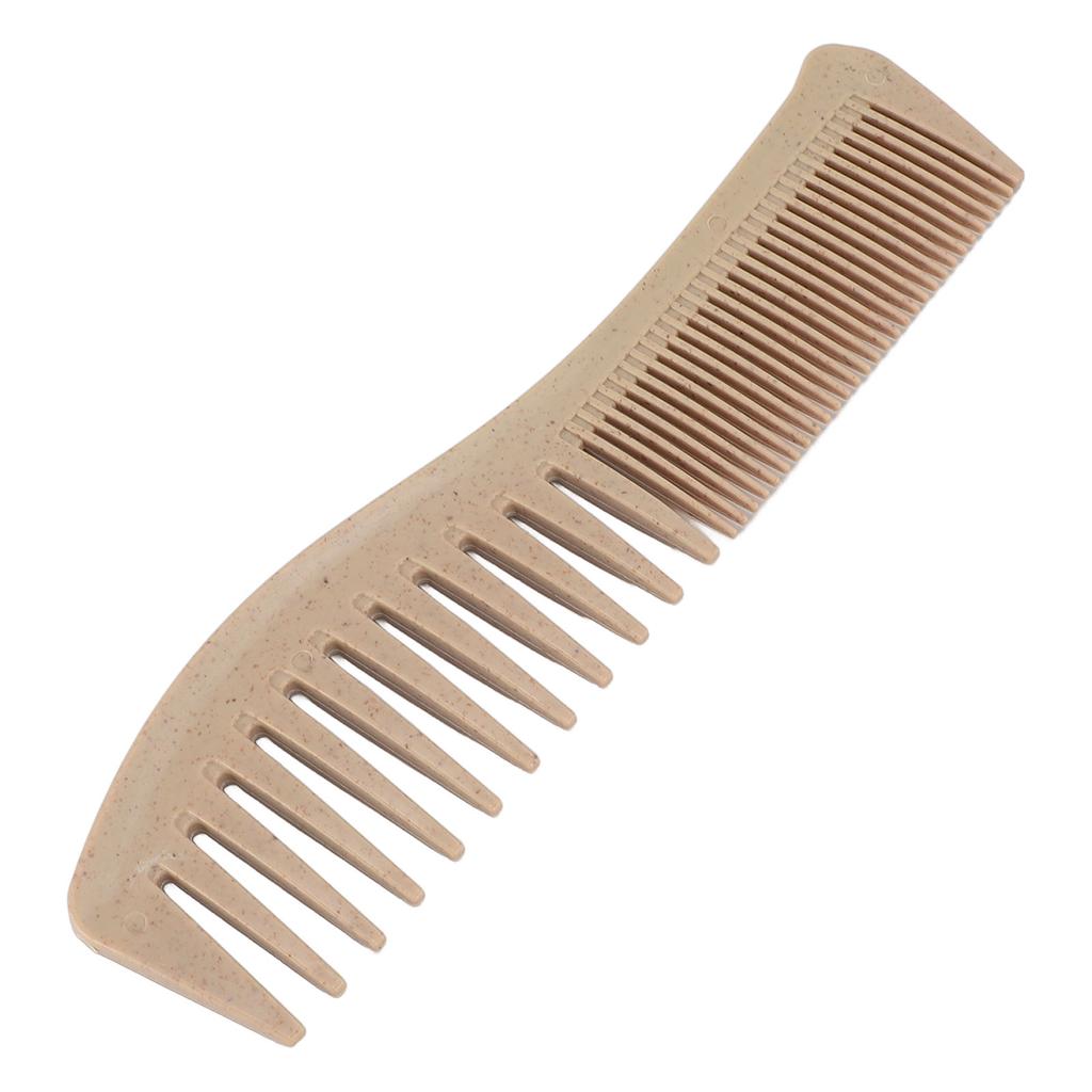 10Pcs Fine Wide Tooth Comb Wheat Straw Round Teeth Portable Hair Styling Comb Set for Home Travel