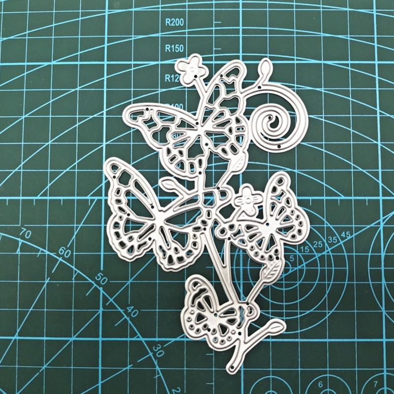 Metalowe Wykrojniki do Cięcia Motylki Stal Węglowa Szablon do Kart Prezentowych Scrapbookingu