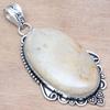 Pendant Fossil Coral Gemstone Handmade Mother Day Silver Jewelry 2.75"