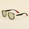 Retro Polarized Sunglasses Men'S High Definition Colorful Oval Frame Sunglasses Trendy Glasses Shades