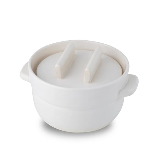 Kamoshika Douguten Banko Ware Earthenware Rice Pot, 2-Cup Capacity / Made in Japan, Direct Heat, Microwave, Dishwasher, and Oven Safe / Rice Cooker, R