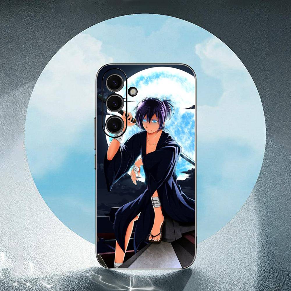 Japanese Yato Noragami Anime Art Luxury Black Phone Case For Samsung Galaxy S23 S24 S25 Ultra S22 Plus S21