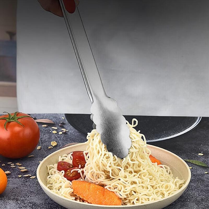 Wutuo Thickened Stainless Steel Floral Food Tongs