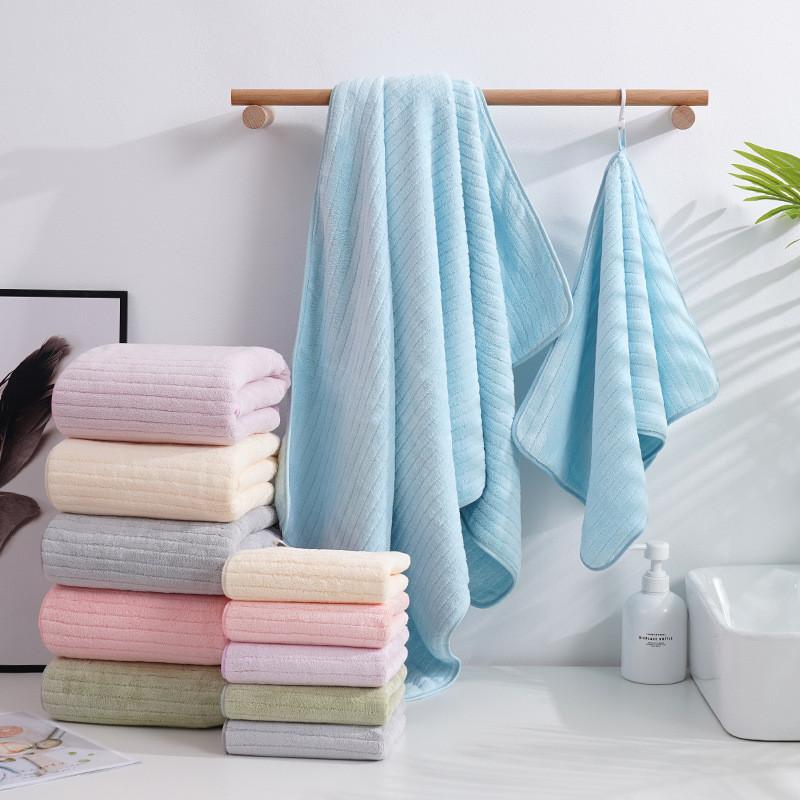 Adult Coral Fleece Face Towel With Edging For Shower And Face Care