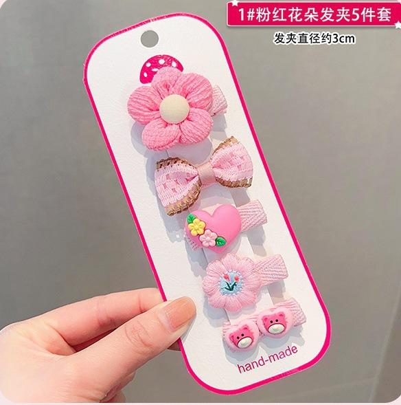 Children'S Hairpin Bag Cloth, Duck Bill Clip Cloth, Bow Root, Princess Hairpin, Cute Little Flower Girl Hair Accessories