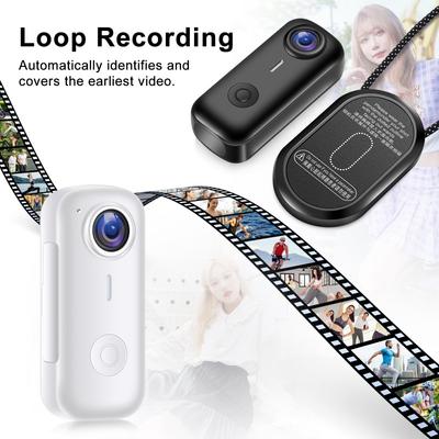 Mini Pocket Magnetic Thumb Cycling Camera with Waterproof Shell 120° Wide-Angle Shooting for Bike Motorcycle Camera Friendly