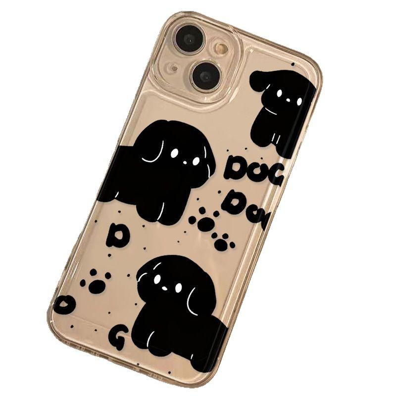 Applicable iPhone17promax Cute Cartoon Puppy Space Phone Case Apple 16 Transparent 15/14 Fine Hole X