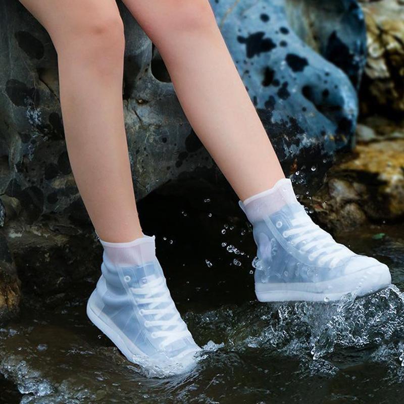 Waterproof Shoe Covers Anti Slip Silicone Rainproof Shoe Covers Reusable Female Male Shoe Covers For Outdoor Wear