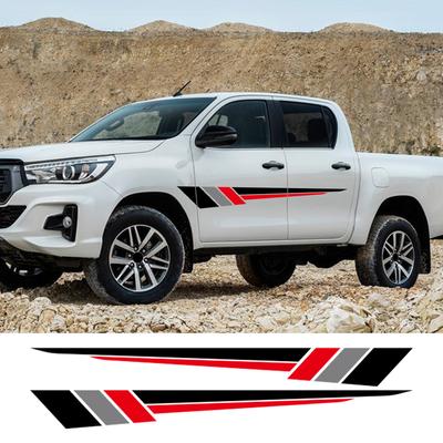 Car Graphics Stripes Sticker for Toyota Hilux Revo Vigo Rocco SR5 Door Side Colors Decor Decal Vinyl Film Cover Auto Accessories