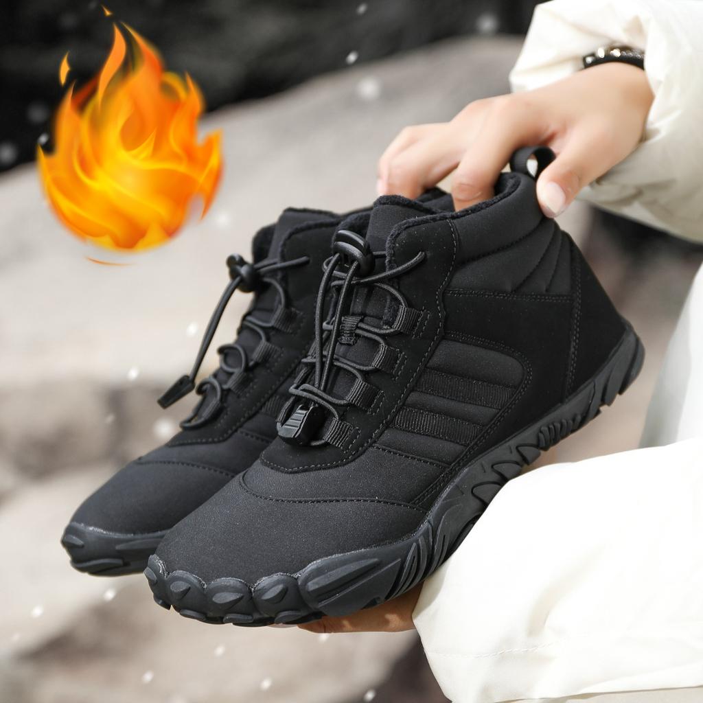 Winter Samt Fünf-Finger Schneestiefel für professionelle Wärme und Komfort, lässige Baumwollschuhe für Paare