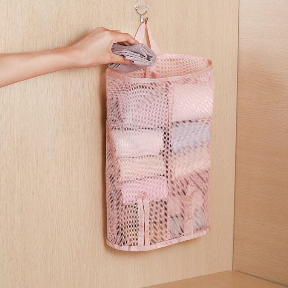 Underwear Storage Bag Reusable Large Capacity Storage Mesh Bag Hanging Closet Door Storage Bag for Home Storage Organization