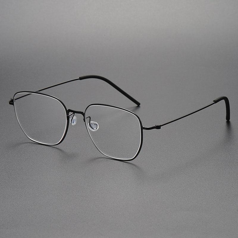 Pure Titanium Glasses Frame Men Women New Pilot Optical Myopia Prescription Eyeglasses Frame Full Korean Screwless Eyewear