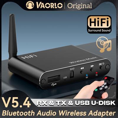 Bluetooth 5.4 Receptor Transmissor de Áudio 3.5MM AUX RCA USB U-Disk DSP Decodificação EQ HIFI Estéreo Surround Música Adaptador Sem Fio