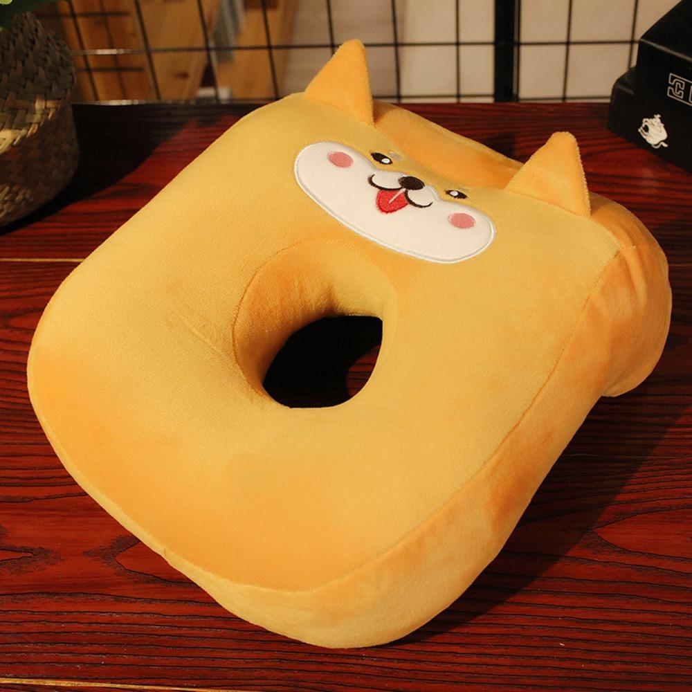 Hollow Hole Plush Nap Pillow Cartoon Neck Support Nap Accessories Sleeping Pillow Students