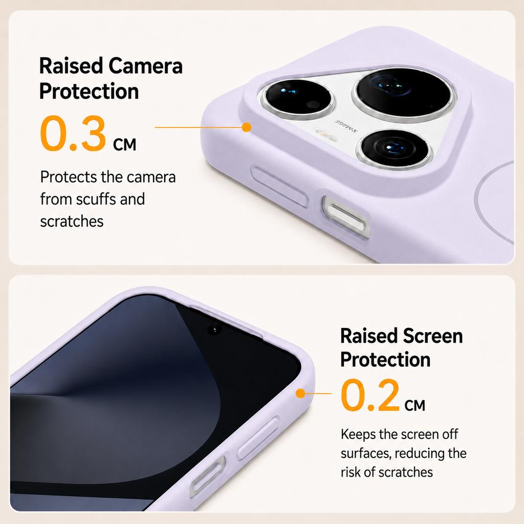 Huawei Pura 70 Pro Phone Case, Magnetic Liquid Silicone Protective Cover-Purple