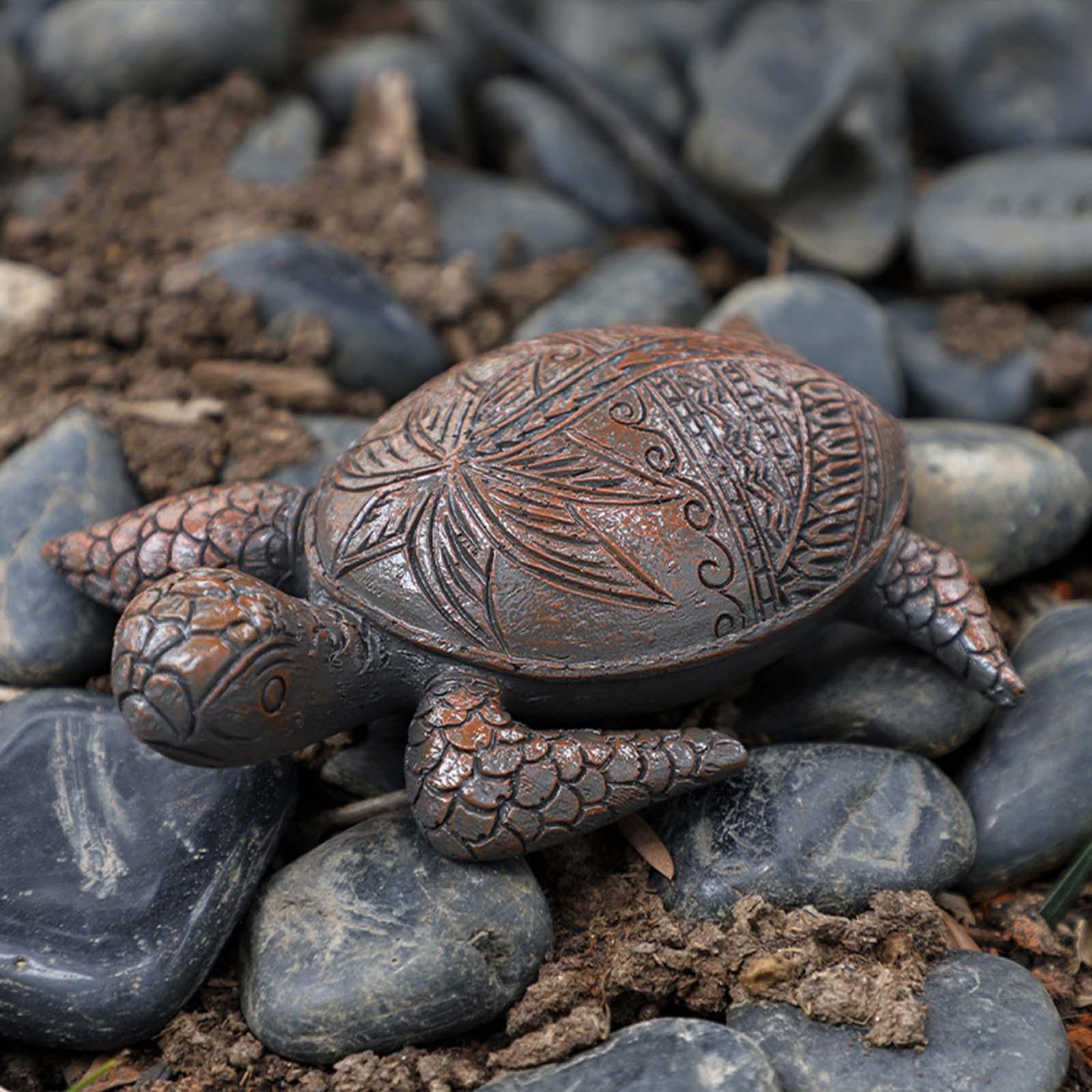 

Sea Turtle Statue Garden Resin Tortoise Figurine Animal Sculpture for Landscape Backyard