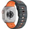 KALEBOL Mecha Silicone Strap for Apple Watch Ultra 3 2 1 49mm/Series 11 10 46mm/9 8 7 45mm/SE3 SE2 SE 6 5 4 44mm/3 2 1 42mm Dual Color Watch Band