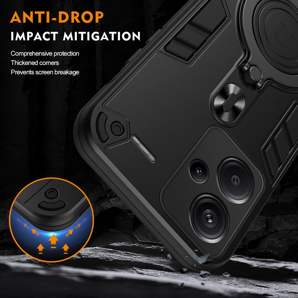 NEW 360 ° Rotating Metal Car Bracket Ring Reverse Magsafe Magnetic Armor Phone Case For REDMI Note 13 Pro+ Note13 Pro+ 5G 13C