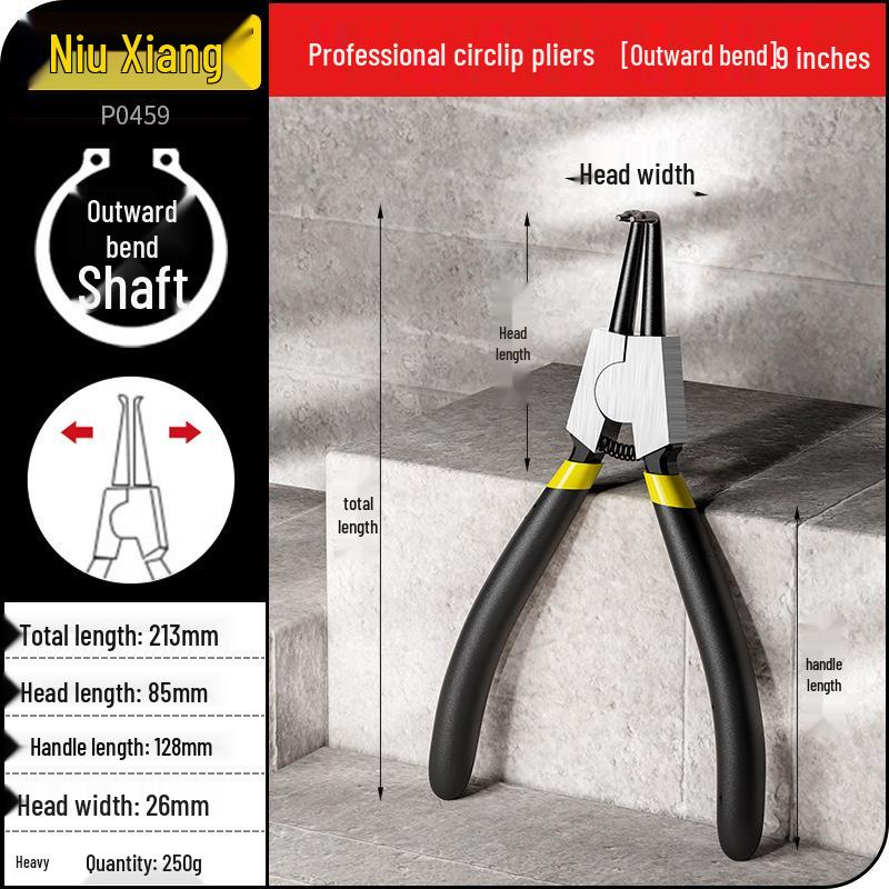 Industriequalität Gelb Doppelnutzungs-Sprengringzangenset für Innen- und Außensicherungsringe