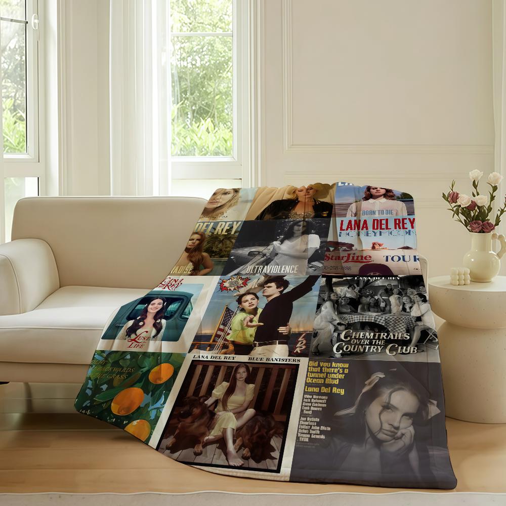 American singer L Lana D Del R Rey Blanket For Sofa Office Bed Plane Travel Sleep Read Relax Camping Soft And Warm