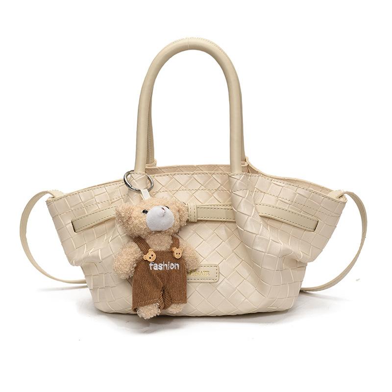 Korean Version of Temperament, High-quality Niche Design, Woven Pattern Vegetable Basket Bag, Women's Commuting Versatile Messenger Bag