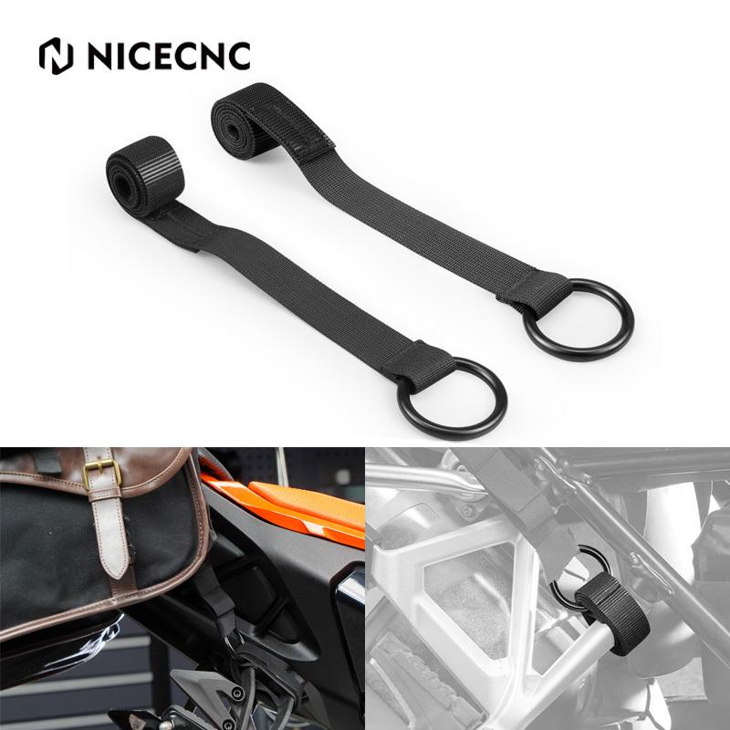 NICECNC Rear Luggage Tie Down Straps For KTM Husaberg Husqvarna Honda Beta GasGas Yamaha Suzuki Kawasaki Sherco Ducati ATV UTV