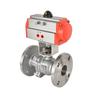 Jinghong 304 Stainless Steel Pneumatic Flange Ball Valve