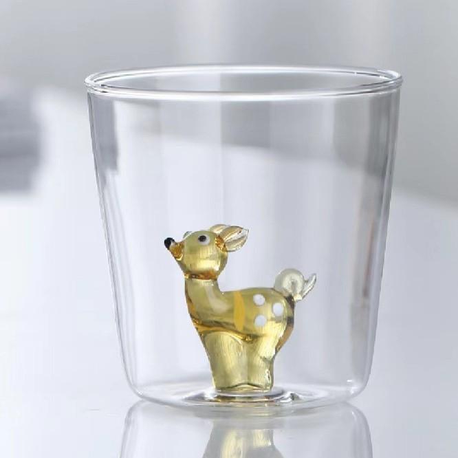

Three-dimensional Animal Cartoon Shape Christmas Glass Cup Juice Cold Drink 300ml
