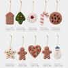 Christmas Gingerbread Man Hangable Ornament 10X Different Felt Gingerbread Christmas Decor Gingerbread Christmas Decor