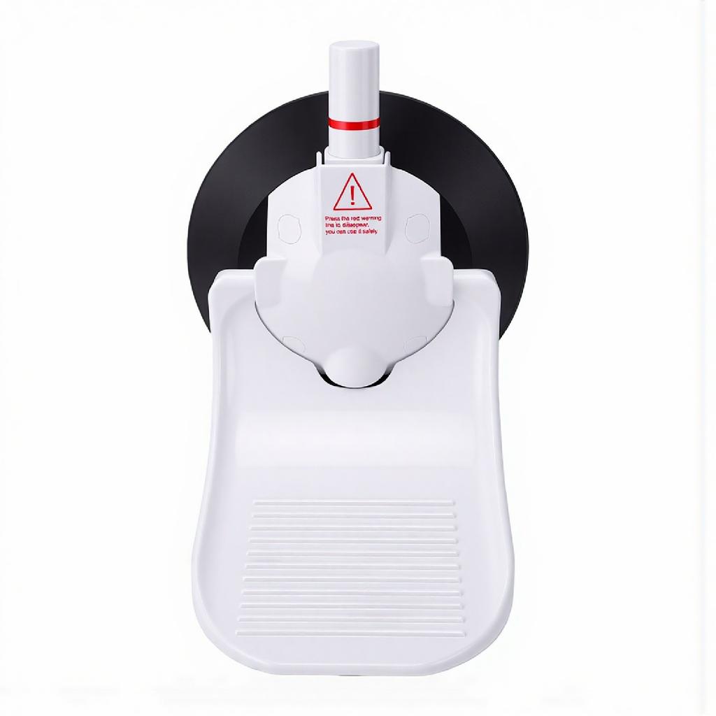 6 Inch Shower Foot Rest with Suction Cup for Shaving Legs Anti Slip Shower Pedal No Drilling with Safety Red Line
