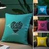 Lovely Sentence For Family Warm Hearts Pillow Case Comfort Sofa Bed Silky Elegant Invisible Zipper Decorative Cushion Cover