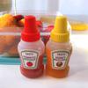 2PCS 25ml Mini Sauce Bottle Refillable Honey Ketchup Soy Sauce Salad Dressing Dispensers Portable Sauce Jars Squeezable
