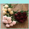 Silk Peony Artificial Flowers Wedding Decor With Realistic Design For Photography Props