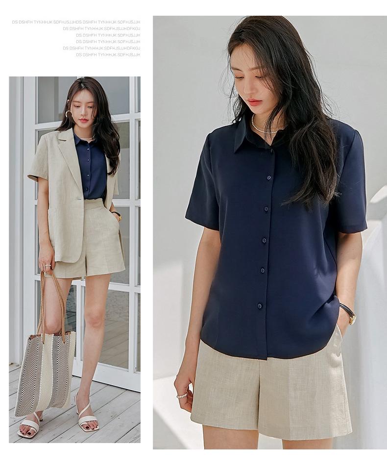 Women's Japanese-Inspired Loose-Fit Summer Top with Professional Elegance