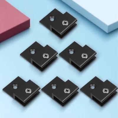 6 clip di fissaggio per vetro in lega di alluminio resistente, clip moderne per specchi da parete, display in acrilico e vetro