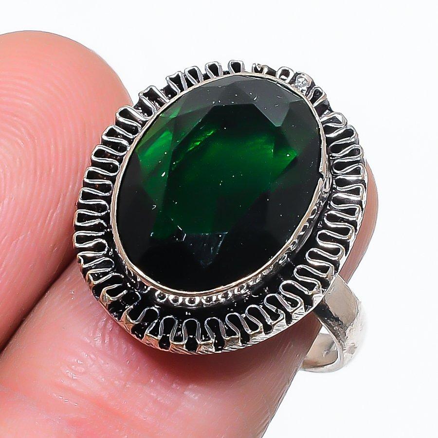 

Chrome Diopside Handmade 925 Sterling Silver Jewelry Ring Size 8.5 L4B57