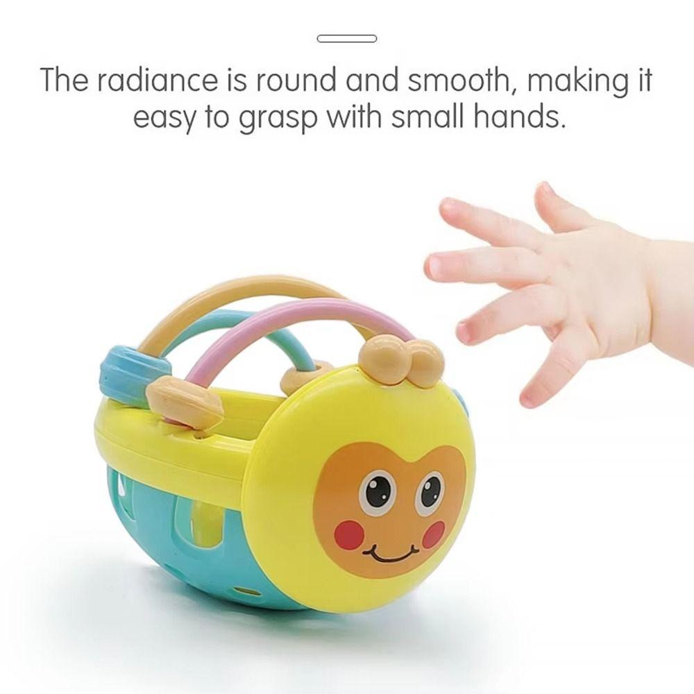 1Pcs Bee Shape Soft Teething Toys Newborn Early Educational Touch Hand Grasping Ball New Hand Bell