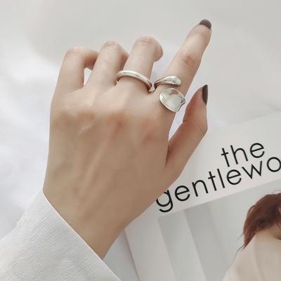 Minimalist Glossy Line Open Ring INS Niche Design Fashion 100% Match Adjustable Trendy Geometric Party & Daily Ring
