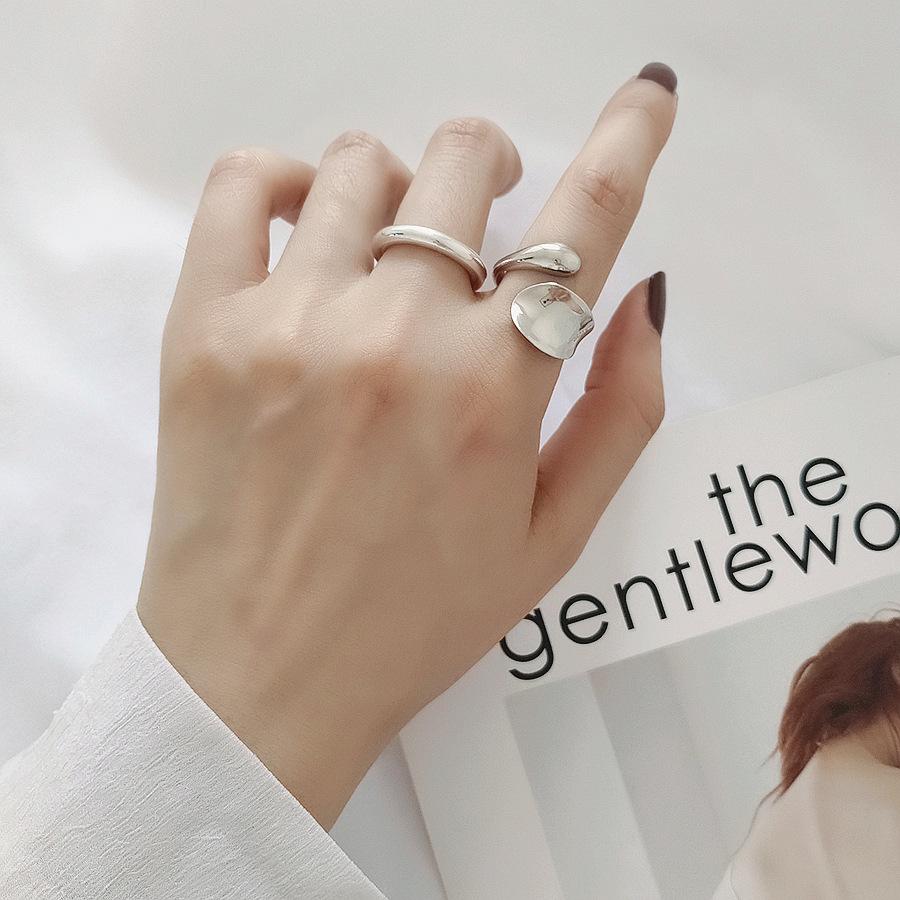 Minimalist Opening Glossy Line Ring INS Wind Niche Design Sense Fashion Hundred Match Adjustable Finger Ring Tide Finger Rings Geometric Party Jewelry