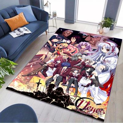 11 Eyes Anime Area Rug, Non Slip Floor Mat, All Characters Group Print Carpet for Living Room Bedroom Home Decor