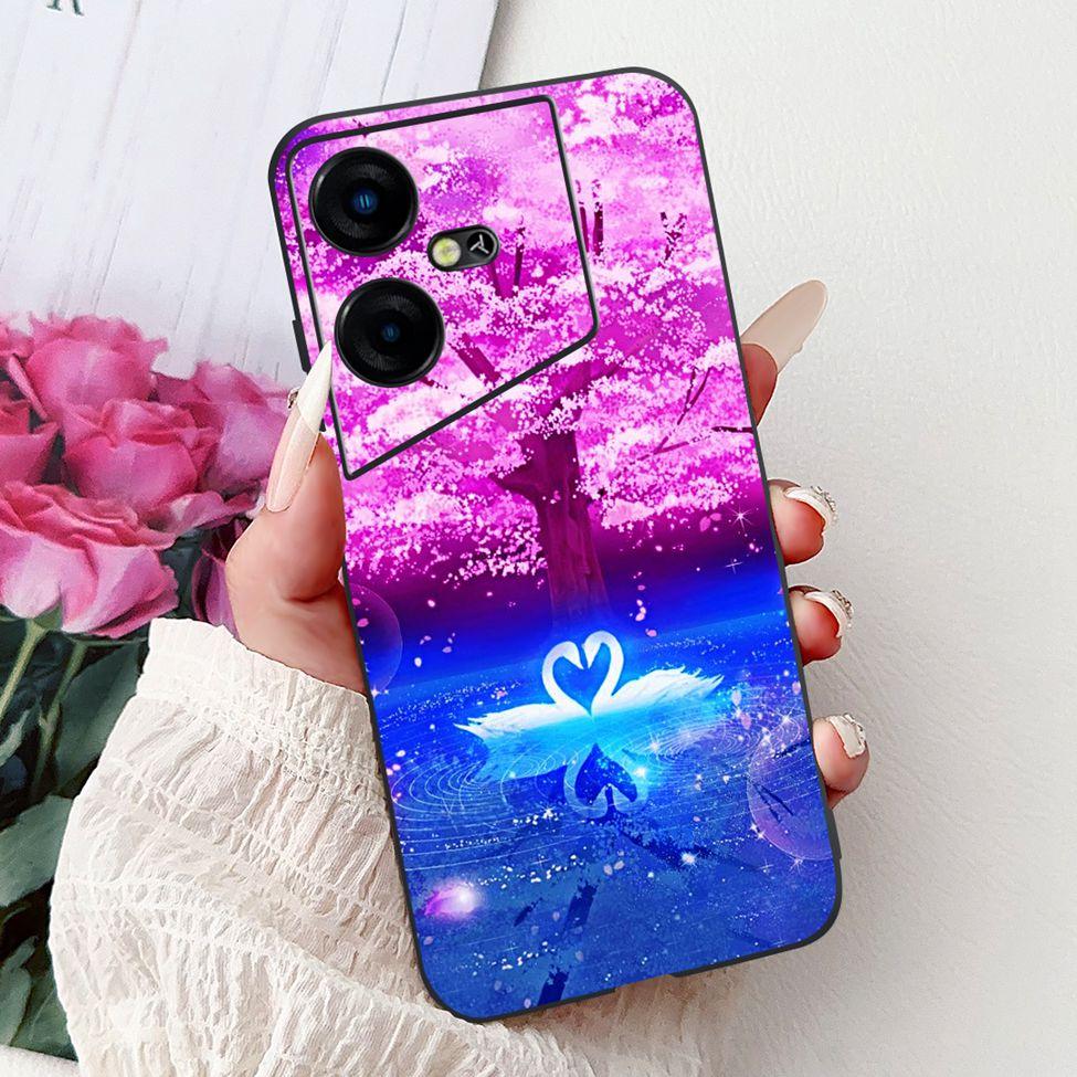 6,82'' Für Techno Pova Neo3 LH6n Rückabdeckung Für Tecno Pova Neo 3 Hülle Silikon Luxus Mode Niedliche Cartoon Katze Stoßfest Funda
