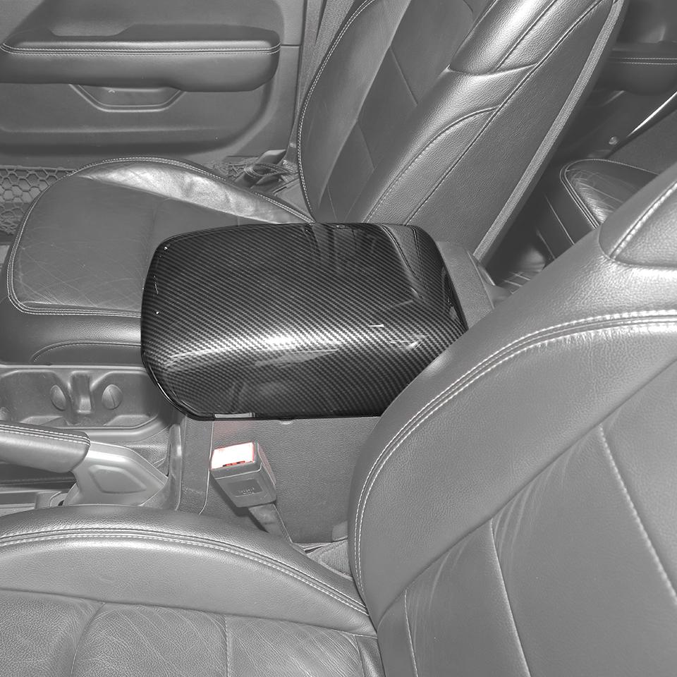 ABS Armlehnenbox Dekorpaneel Dekoration Abdeckung Aufkleber Für Jeep Wrangler JL JT Gladiator 2018 Up Autoinnenraumzubehör
