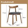 Set of 2 Dining Chairs with Wooden Frame, Upholstered Chairs with Ergonomic Backrest, Chairs for Dining Room Living Room, Chairs Only Without Table