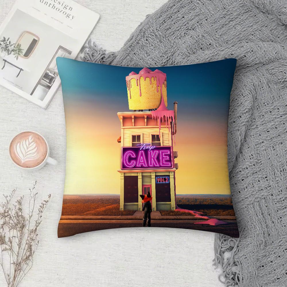 Rauw Alejandro Playa Saturno Singer Pillow Case Square DoubleSided Printing Sofa Cushion Cover Pillowcase Bedroom Bedside