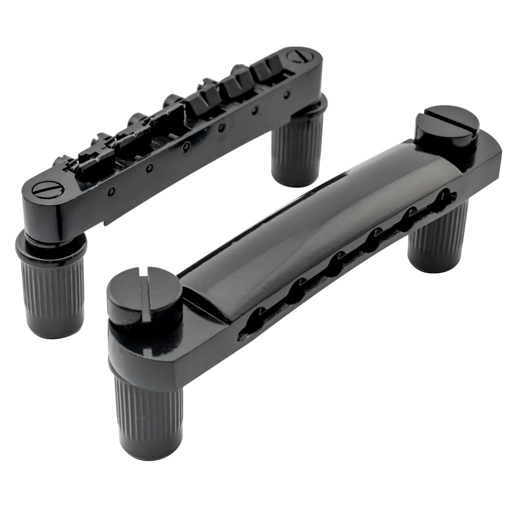 Musiclily ABR-1 Tune-O-Matic Guitar Bridge and Stop Tailpiece Set, Black
