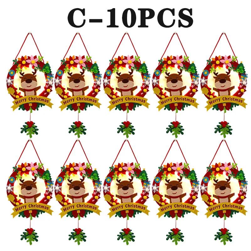 DIY Christmas Wreath Craft Kit for Kids with Light Up Decorations Create Your Own Lighted Holiday Ornament for Christmas Decor