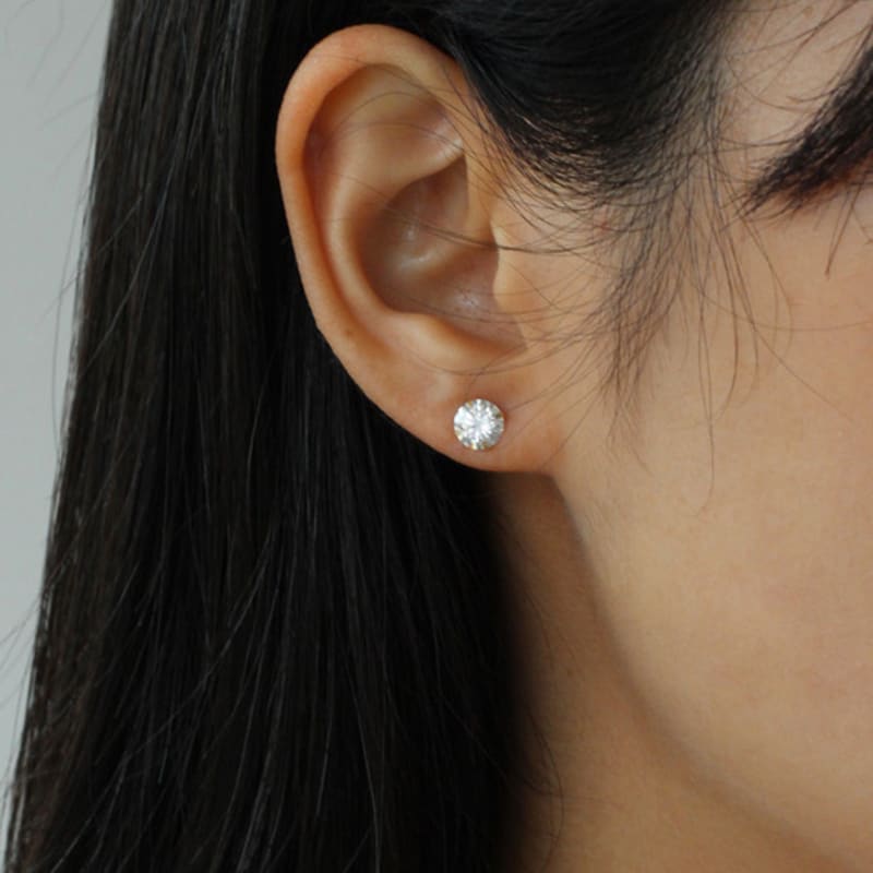 NORMALLEE [14K] Basic Cubic Ohrringe (6mm)