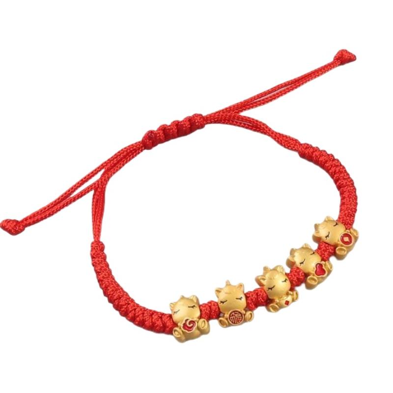Adjustable Little Horse Shape Charm Bracelets For Women Red Rope Bracelet Female Jewelry Gifts