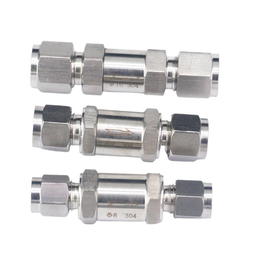 3/4/6/8/10/12/14/16/18/20mm 1/8" 1/4" 3/8" 1/2" 3/4" 304 Stainless Steel One Way Check Valve Non-return Compression Valve